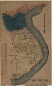 【提供资料信息服务】老地图 上海县城厢租借全图1884