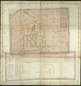 【提供资料信息服务】老地图 北京最早带经纬线的地图 Plan de Pékin by Philippe Buache 1752年