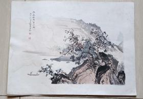 约1953年荣宝斋木版水印陈半丁，唐云，王雪涛，傅抱石等国画9张