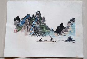 约1953年荣宝斋木版水印陈半丁，唐云，王雪涛，傅抱石等国画9张