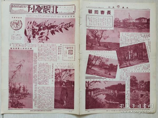 1935年《北晨画刊》第五卷一期（长春回顾，艺术界宴叶浅予，燕大选皇后）