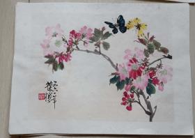 约1953年荣宝斋木版水印陈半丁，唐云，王雪涛，傅抱石等国画9张