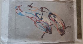 约1953年荣宝斋木版水印“飞天”敦煌壁画