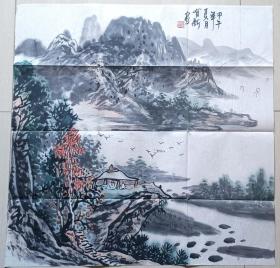 中华书画协会副主席，山东画院高级画师宋有新山水画