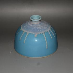 康熙钧窑窑变釉马蹄尊