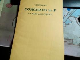 GERSHWIN CONCERTO in F  For PIANO and ORCHESTRA