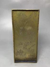 旧藏白铜印泥盒