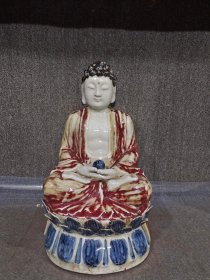 青花釉里红佛像
口径25cm
高度40cm