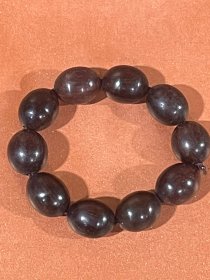 旧藏，小叶紫檀橄榄珠手串 尺寸:珠径1.6*2.0cm重35g