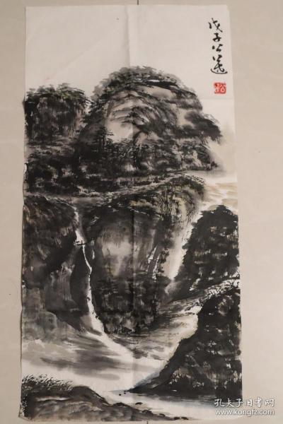 郭公达山水国画  72*34厘米 真伪自察，包老包手绘