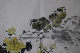 【保真】傅星伯写意花鸟斗方 39x38厘米