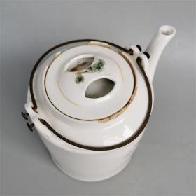 一拍堂 瓷器刷花水果壶60年代567老古玩收藏古董摆件景德镇粉彩茶壶