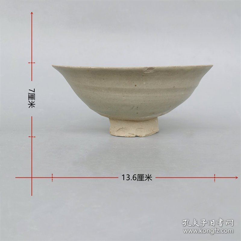 一拍堂 宋金青白釉茶碗古董瓷片碗残器学习陶瓷修复标本老古玩茶具瓷器茶盏