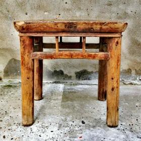 一拍堂 民国柏木方凳手工榫卯实木凳子古玩收藏真品摆件古董明式家具杌凳