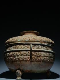 战国青铜蟠螭纹敦