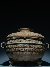 战国青铜蟠螭纹敦