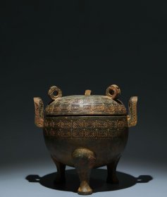 战国青铜炫纹墩