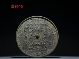 唐人物画像生肖青铜镜