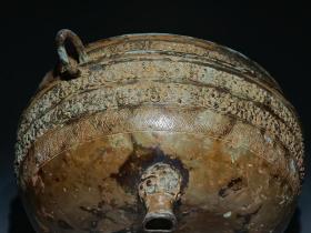 战国青铜蟠螭纹敦