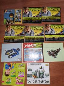 乐高（LEGO）积木安装说明18K（NINJACQ8册；CHIMA2册；HERO FACTORY3册；TOY STORY3 1册；NINJA1册；CLUB 1册；）16册+星钻积木 DINO BRICK（积变恐龙）霸王龙大逃脱1册+2册缺少封面和少几页书（共19册合售）