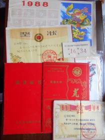 80年代【地质工作者，奖状，荣誉证书，光荣册，年历】