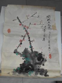 南京梅花书画院院长，蒋义海【国画，独枝香更浓】尺寸：65×45厘米