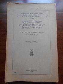 1938年植物研究书【ANNUAL   REPORT  OF  THE  DIRECTOR  OF  PLANT  INDUSTRY】