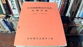 中共闽浙赣边区党史大事年表（1937.7——1949.10）