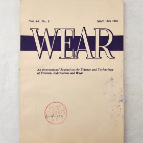 WEAR（磨损）   1981  Vol. 68  No.3    详看目录    馆藏老工业技术英文杂志