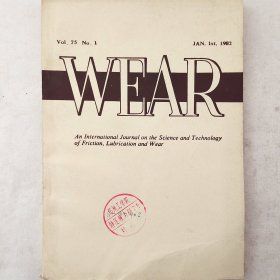 WEAR（磨损）   1982  Vol. 75  No.1    详看目录    馆藏老工业技术英文杂志