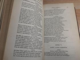 1866年  OEUVRES DE MOLIERE  双面烫金封面  DE TOUS LES COMMENTATEURS  法语原版  三面书口鎏金