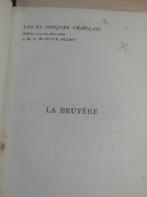 1910年  CARACTERES  精美烫金封面  LA BRUYERE  书顶鎏金  法语原版