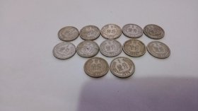 1973年1分硬币12枚合售