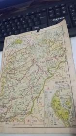 民国版江西省图（彩色）〔地图册散页〕