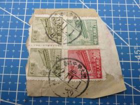 4305#普通邮票销邮戳1952年沈阳中华大路-辽宁省-日式梳式戳