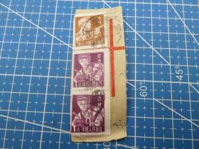 4287#普通邮票销邮戳1957年德惠-吉林省长春市-日式梳式戳