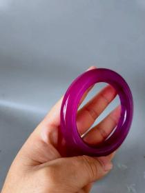 少见清代天然高冰种紫翡翠手镯..,