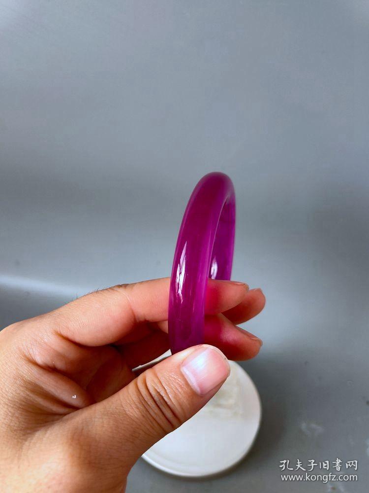 点击查看原图 少见清代天然高冰种紫翡翠手镯..,