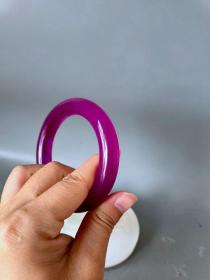 少见清代天然高冰种紫翡翠手镯..,