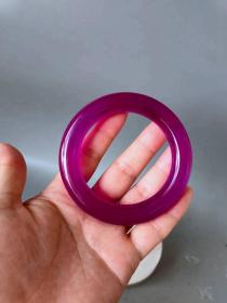 少见清代天然高冰种紫翡翠手镯..,