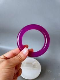 少见清代天然高冰种紫翡翠手镯..,