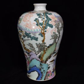 明末清初回流光彩战将梅瓶36×22厘米，￥3300