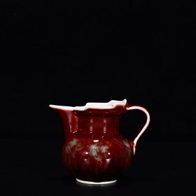 清康熙豇豆红美人醉分茶器 高9.5厘米 宽12厘米 585元