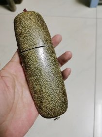 古玩旧藏晚清白铜框老花眼镜