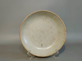 古玩旧藏清代哥窑大盘