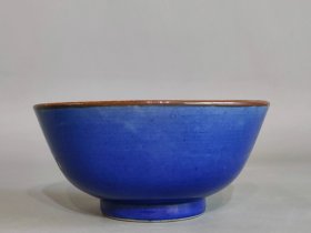 清代霁蓝碗