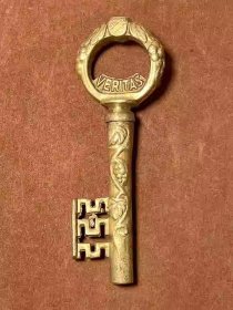 19世纪欧洲铜镀金钥匙酒起子开瓶器古玩古董老物件铜器杂项收藏