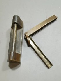 古玩旧藏清代带款厚重铜锁