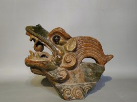 古玩旧藏清代老琉璃龙
