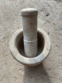 古玩旧藏石雕捣药罐